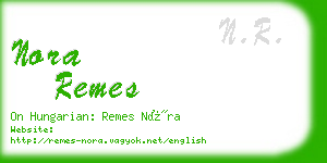 nora remes business card